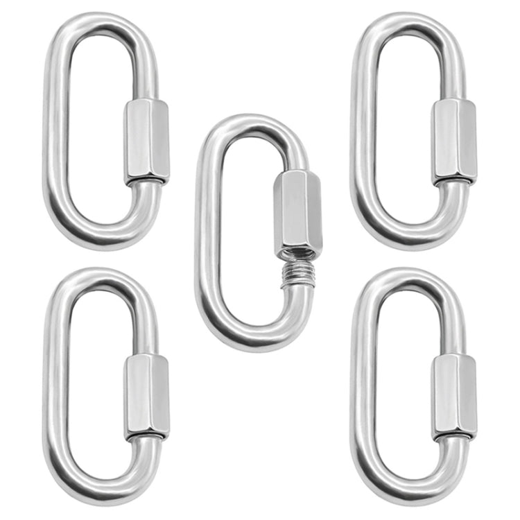 5 PCS 3.5mm 304 Stainless Steel Quick Connect Ring Runway Buckle - Hooks by PMC TechLife | Online Shopping South Africa | PMC TechLife | Buy Now Pay Later Mobicred