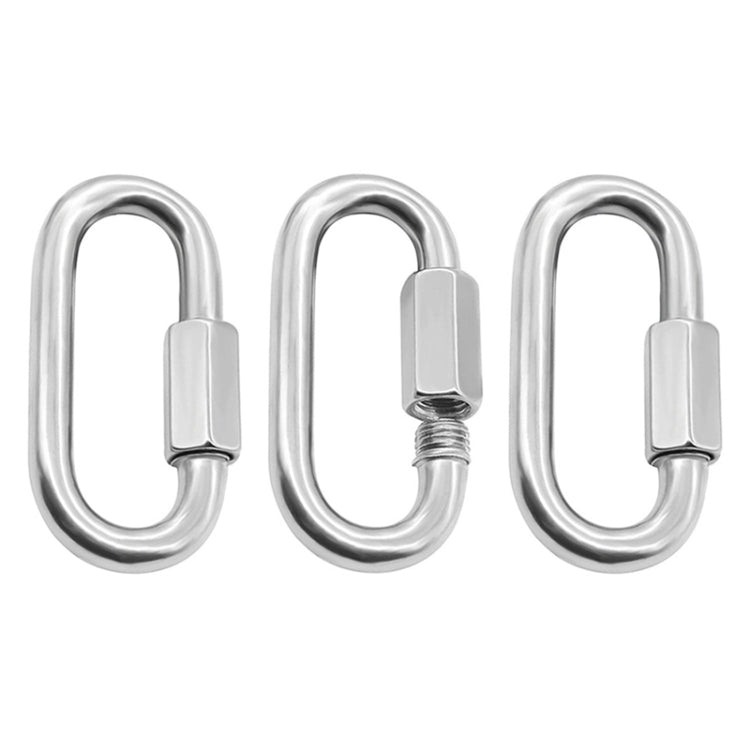 3 PCS 5mm 304 Stainless Steel Quick Connect Ring Runway Buckle - Hooks by PMC TechLife | Online Shopping South Africa | PMC TechLife | Buy Now Pay Later Mobicred