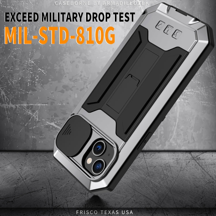 For iPhone 14 R-JUST Shockproof Life Waterproof Dust-proof Case (Silver) - iPhone 14 Cases by R-JUST | Online Shopping South Africa | PMC TechLife | Buy Now Pay Later Mobicred