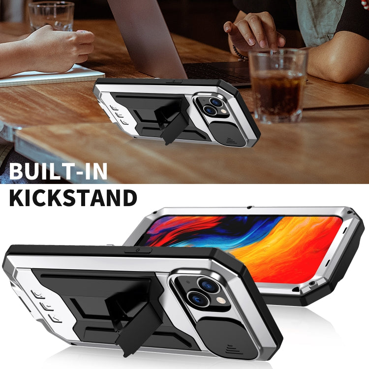 For iPhone 14 R-JUST Shockproof Life Waterproof Dust-proof Case (Silver) - iPhone 14 Cases by R-JUST | Online Shopping South Africa | PMC TechLife | Buy Now Pay Later Mobicred