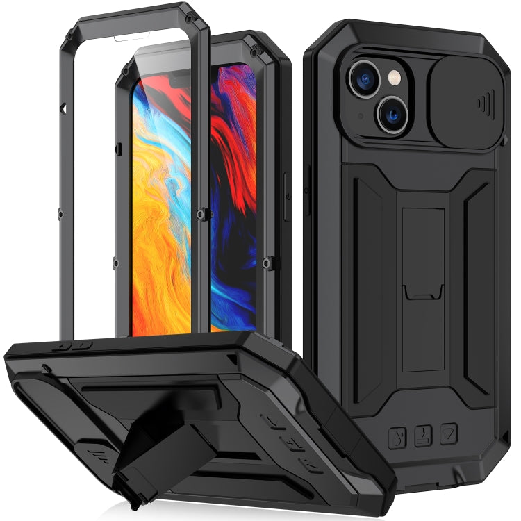 For iPhone 14 Plus R-JUST Shockproof Life Waterproof Dust-proof Case (Black) - iPhone 14 Plus Cases by R-JUST | Online Shopping South Africa | PMC TechLife