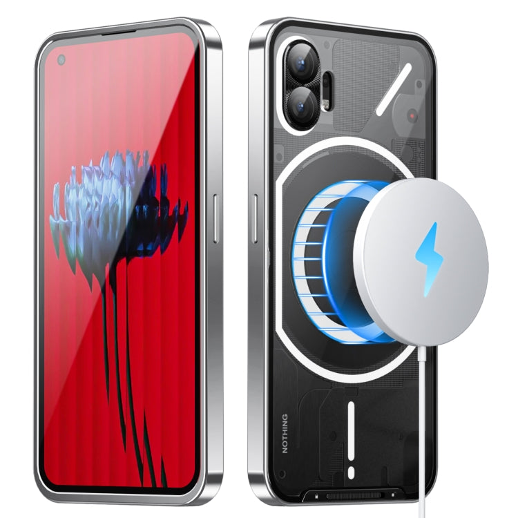 For Nothing Phone 1 Full Coverage Magnetic Phone Case(Silver) - More Brand by PMC TechLife | Online Shopping South Africa | PMC TechLife | Buy Now Pay Later Mobicred