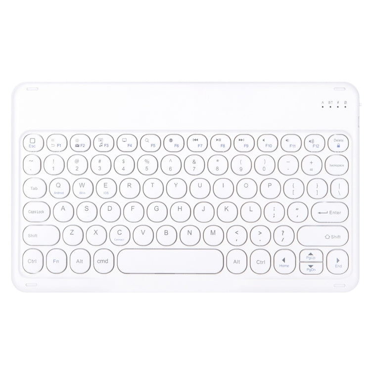 Round Cap Bluetooth Keyboard Leather Case with Pen Slot, without Touchpad For Samsung Galaxy Tab S7(Black+White Keyboard) - free shipping - PMC TechLife - Order now!
