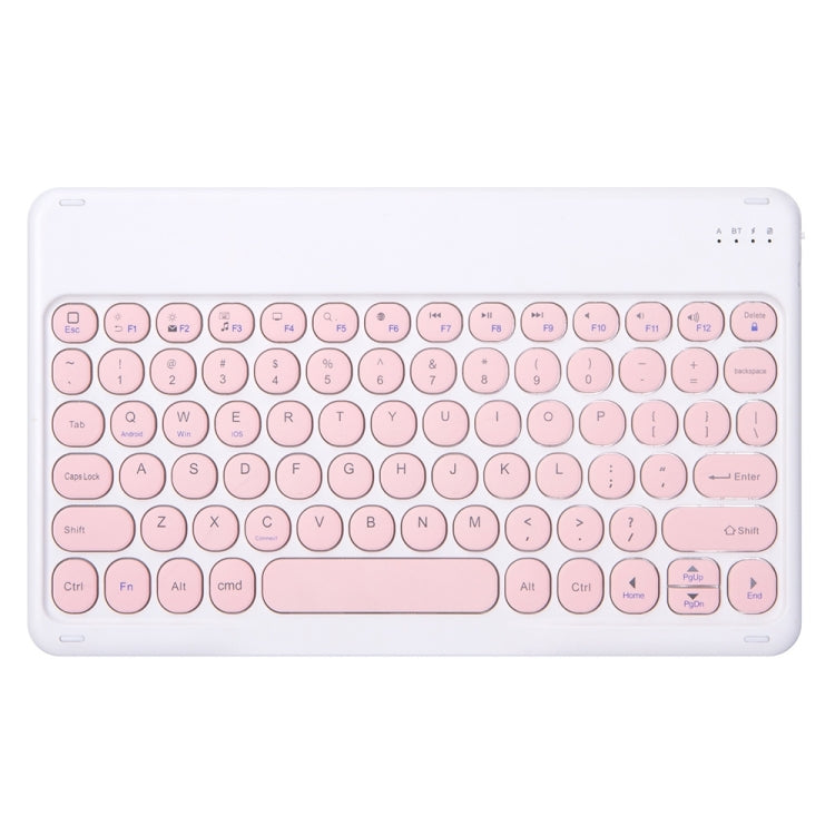 Round Cap Bluetooth Keyboard Leather Case with Pen Slot, without Touchpad For Samsung Galaxy Tab A7 10.4 2020(Pink+Pink Keyboard) - Samsung Keyboard by PMC TechLife | Online Shopping South Africa | PMC TechLife