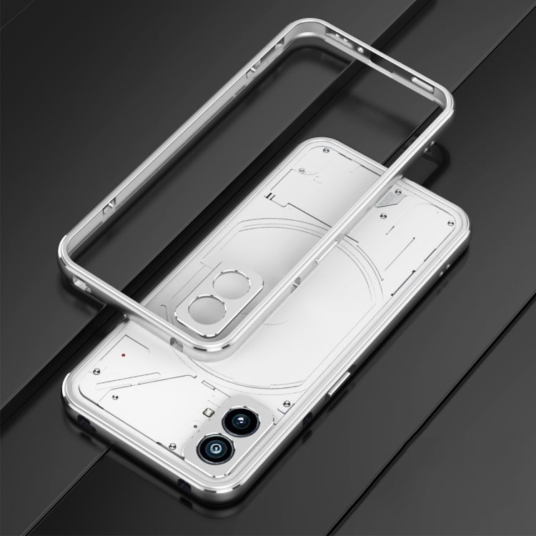 For Nothing Phone 1 Aurora Series Lens Protector + Metal Frame Protective Phone Case(Silver) - More Brand by PMC TechLife | Online Shopping South Africa | PMC TechLife | Buy Now Pay Later Mobicred