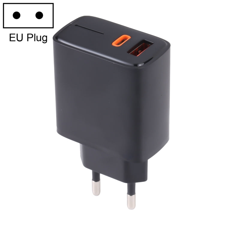 LZ-1130 PD 20W Type-C+QC 3.0 USB Fast Charger, Plug Type:EU Plug(Black) - free shipping - PMC Jewellery - Order now!