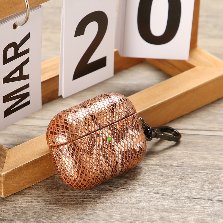 J01 Mesh Snakeskin Headphone Case For AirPods 3(Orange) - For AirPods 3 by PMc TechLife | Online Shopping South Africa | PMc TechLife | Buy Now Pay Later Mobicred