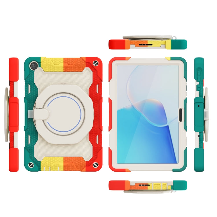 For Huawei MatePad T 10s / T10 Armor Contrast Color Silicone + PC Tablet Case(Rainbow Red) - Huawei by PMC TechLife | Online Shopping South Africa | PMC TechLife | Buy Now Pay Later Mobicred
