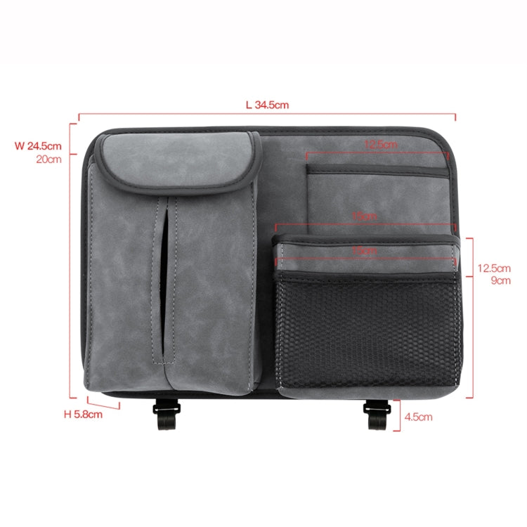Car Seat Back Hanging Bag Sheepskin Leather Storage Bag With Hook(Blue) - Seat Accessories by PMC TechLife | Online Shopping South Africa | PMC TechLife | Buy Now Pay Later Mobicred