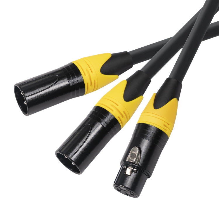 XK303MMF-10  3pin XLR Female to Dual XLR  Male Audio Cable, Length: 1m - Microphone Audio Cable & Connector by PMC TechLife | Online Shopping South Africa | PMC TechLife | Buy Now Pay Later Mobicred