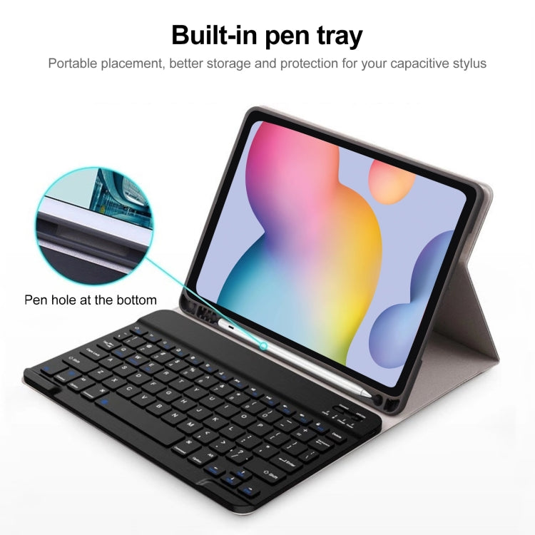 Square Cap Bluetooth Keyboard Leather Case with Pen Slot For Samsung Galaxy Tab S7(Black) - Samsung Keyboard by PMC TechLife | Online Shopping South Africa | PMC TechLife