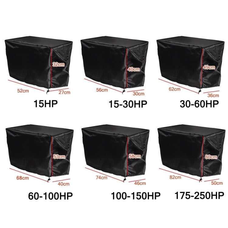 210D Oxford Cloth Boat Propeller Engine Waterproof and Dustproof Cover, Size:68x40x53cm/60-100HP(Black) - Marine Accessories & Parts by PMC Jewellery | Online Shopping South Africa | PMC Jewellery | Buy Now Pay Later Mobicred