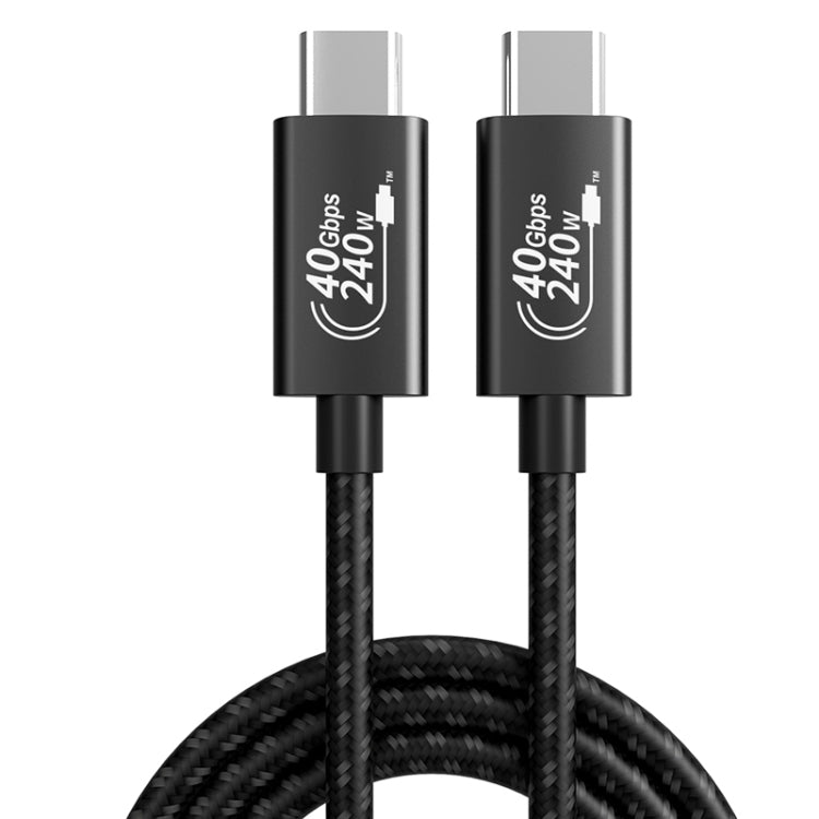 PD240W 40Gbps Dual Type-C USB4 Compatible Fast Charging Data Cable, Length:1.5m(Black) - USB-C & Type-C Cable by PMC TechLife | Online Shopping South Africa | PMC TechLife | Buy Now Pay Later Mobicred