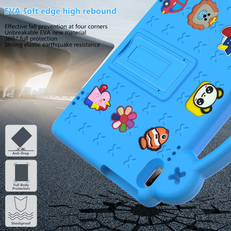 For Lenovo Tab M10 X605 / X505 / Tab P10 X705 Handle Kickstand Children EVA Shockproof Tablet Case(Sky Blue) - Lenovo by PMC TechLife | Online Shopping South Africa | PMC TechLife | Buy Now Pay Later Mobicred