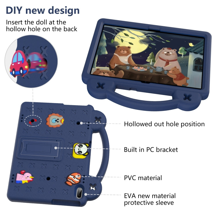 For Lenovo Tab M10 X605 / X505 / Tab P10 X705 Handle Kickstand Children EVA Shockproof Tablet Case(Navy Blue) - Lenovo by PMC TechLife | Online Shopping South Africa | PMC TechLife | Buy Now Pay Later Mobicred
