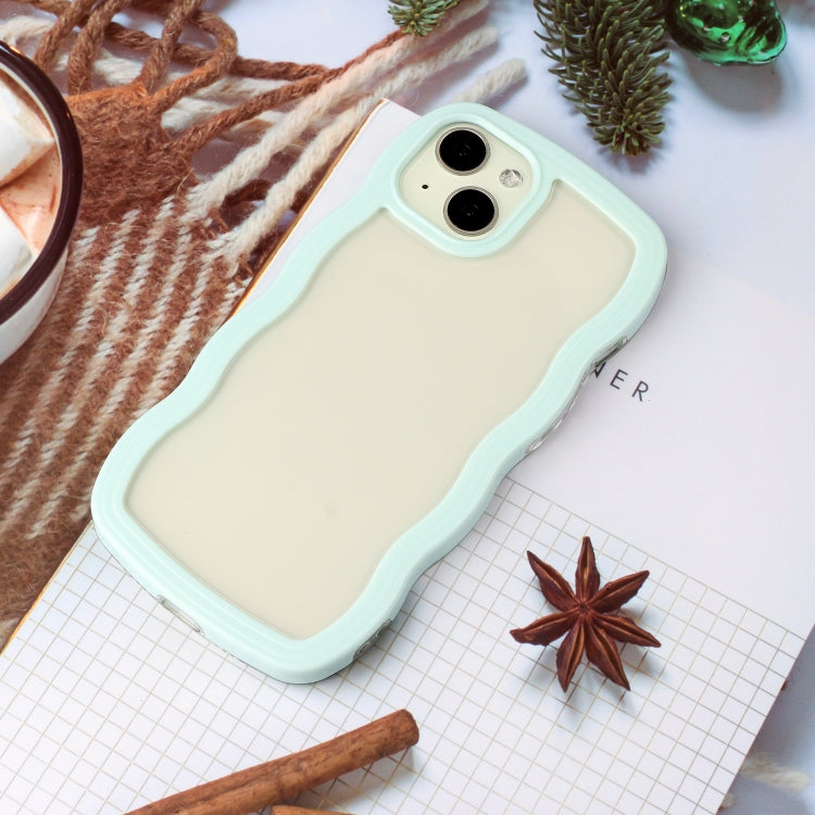 For iPhone 15 Plus Candy Color Wave TPU Clear PC Phone Case(Green) - free shipping - PMC TechLife - Order now!