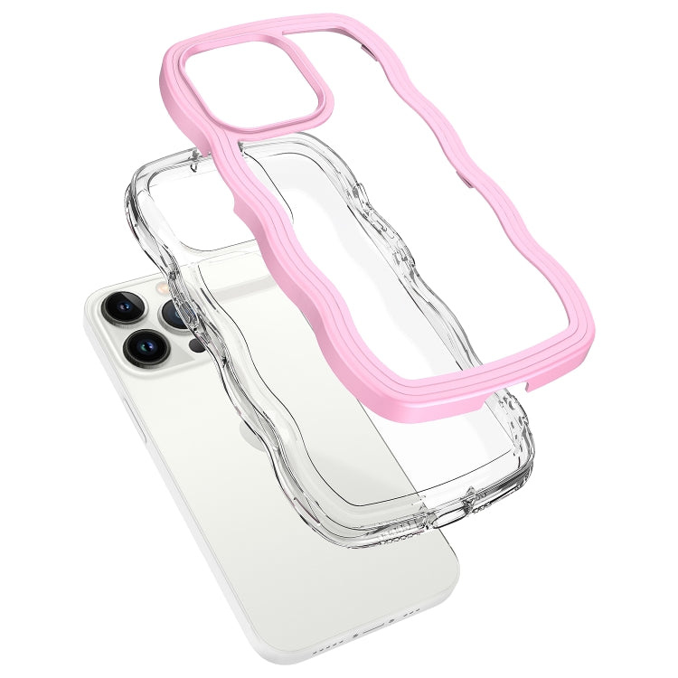 For iPhone 15 Plus Candy Color Wave TPU Clear PC Phone Case(Green) - free shipping - PMC TechLife - Order now!