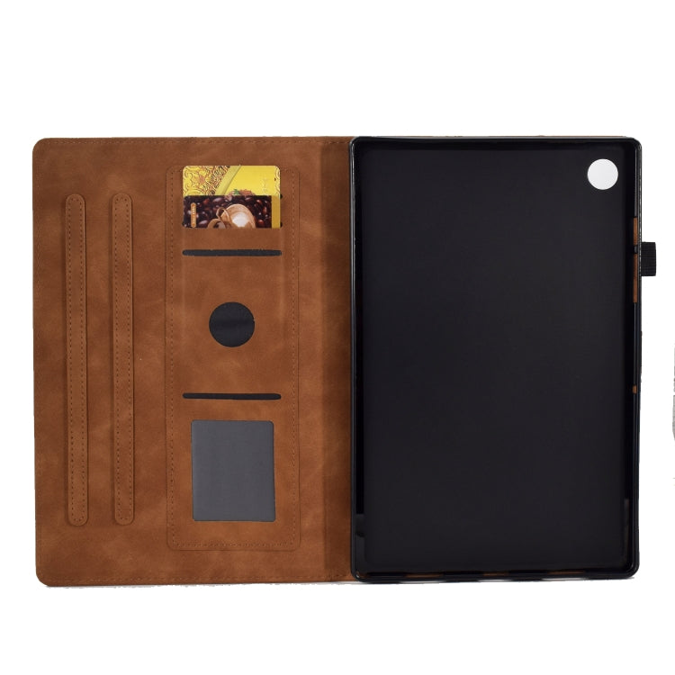 For Huawei MatePad T 10 / T 10s / Honor Pad 6 / X6 Embossed Smile Flip Tablet Leather Case(Brown) - Honor by PMC TechLife | Online Shopping South Africa | PMC TechLife | Buy Now Pay Later Mobicred