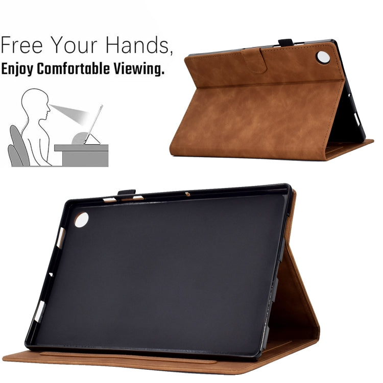 For Huawei MatePad T 10 / T 10s / Honor Pad 6 / X6 Embossed Smile Flip Tablet Leather Case(Brown) - Honor by PMC TechLife | Online Shopping South Africa | PMC TechLife | Buy Now Pay Later Mobicred