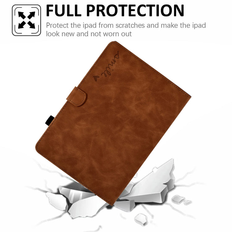 For Huawei MatePad T 10 / T 10s / Honor Pad 6 / X6 Embossed Smile Flip Tablet Leather Case(Brown) - Honor by PMC TechLife | Online Shopping South Africa | PMC TechLife | Buy Now Pay Later Mobicred