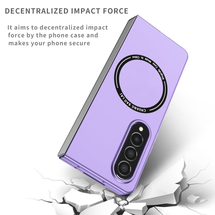 For Samsung Galaxy Z Fold4 Magsafe Magnetic Folding PC Phone Case(Purple) - Galaxy Z Fold4 5G Cases by PMC TechLife | Online Shopping South Africa | PMC TechLife