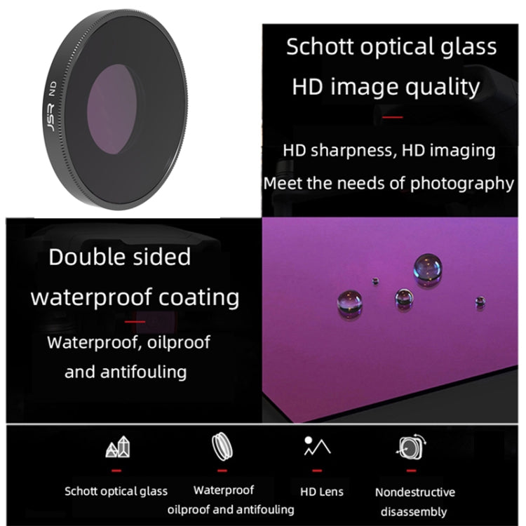 JSR LS ND64PL Lens Filter For DJI Osmo Action 3 - Lens Filter by PMC TechLife | Online Shopping South Africa | PMC TechLife | Buy Now Pay Later Mobicred