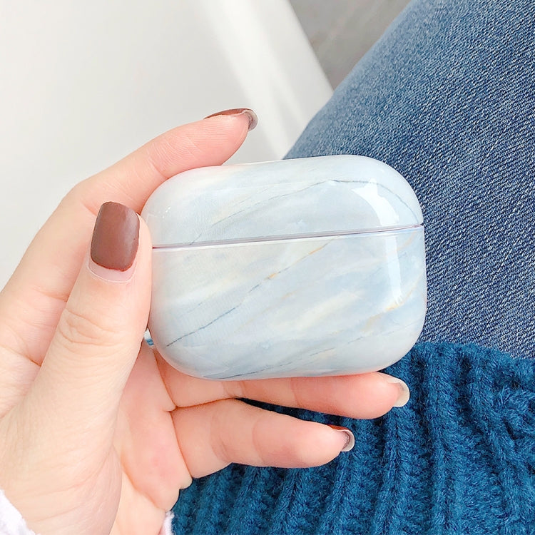 For AirPods Pro 2 Marble Pattern Wireless Earphone Protective Case(White) - For AirPods Pro 2 by PMC Jewellery | Online Shopping South Africa | PMC Jewellery | Buy Now Pay Later Mobicred