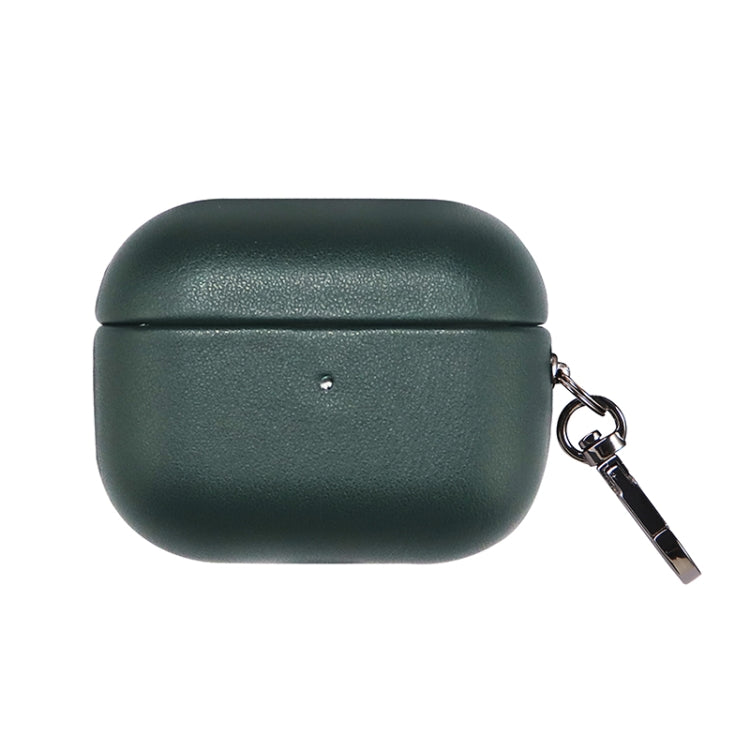 For Apple AirPods Pro PU Leather Wireless Bluetooth Earphone Protective Case(Dark Green) - For AirPods Pro by PMC Jewellery | Online Shopping South Africa | PMC Jewellery | Buy Now Pay Later Mobicred