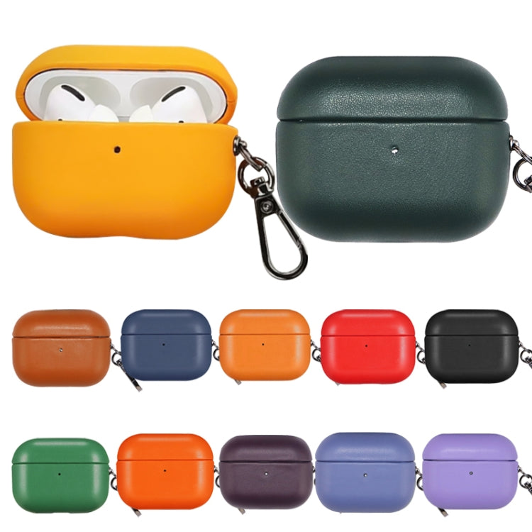 For Apple AirPods Pro 2 PU Leather Wireless Bluetooth Earphone Protective Case(Green) - For AirPods Pro 2 by PMC Jewellery | Online Shopping South Africa | PMC Jewellery | Buy Now Pay Later Mobicred