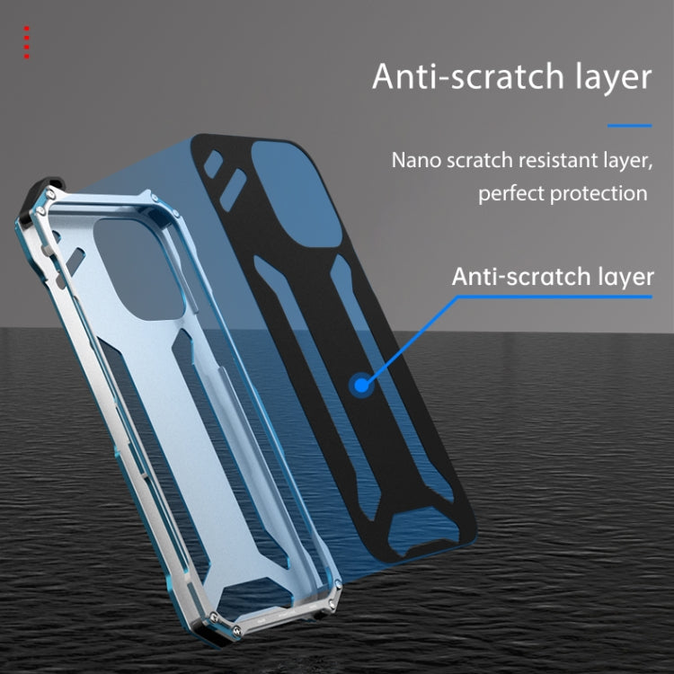 For iPhone 14 R-JUST RJ17 Shockproof Armor Metal Phone Case(Blue) - free shipping - PMC TechLife - Order now!
