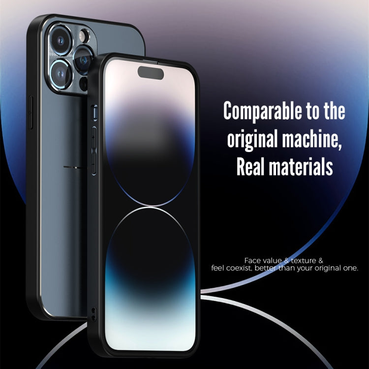 For iPhone 14 R-JUST RJ52 3-Line Style Metal TPU Shockproof Phone Case(Purple) - free shipping - PMC TechLife - Order now!