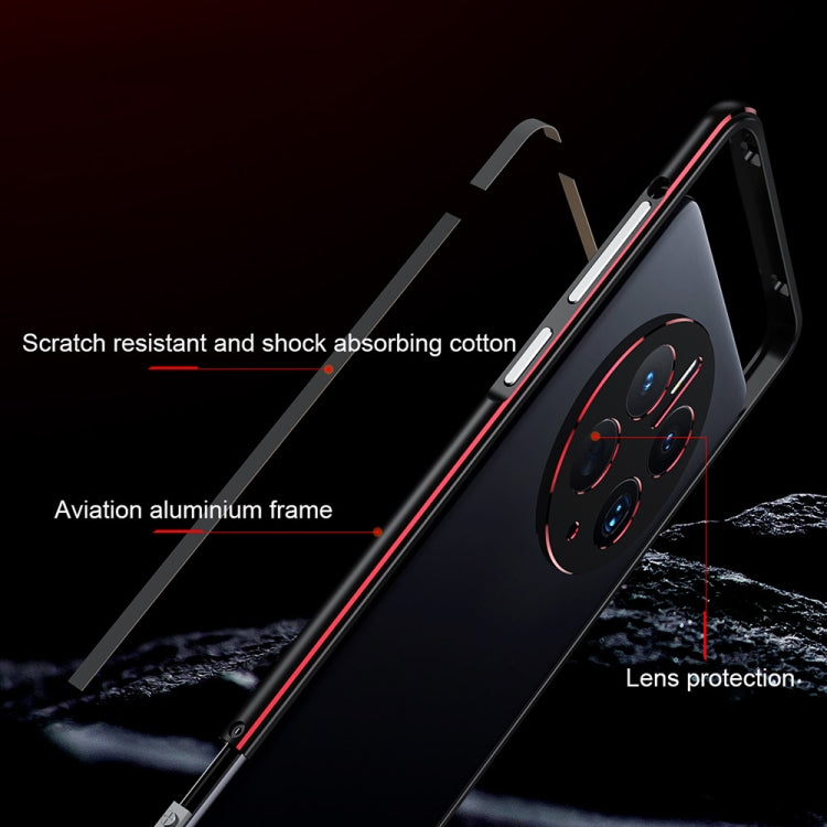 For Huawei Mate 50 Pro LK Aurora Metal Phone Frame with Lens Cover(Black Purple) - Huawei Cases by PMC TechLife | Online Shopping South Africa | PMC TechLife | Buy Now Pay Later Mobicred