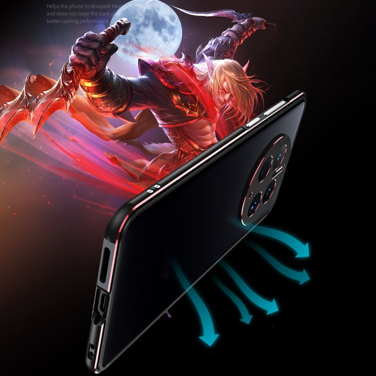 For Huawei Mate 50 Pro LK Aurora Metal Phone Frame with Lens Cover(Orang Silver) - Huawei Cases by PMC TechLife | Online Shopping South Africa | PMC TechLife | Buy Now Pay Later Mobicred