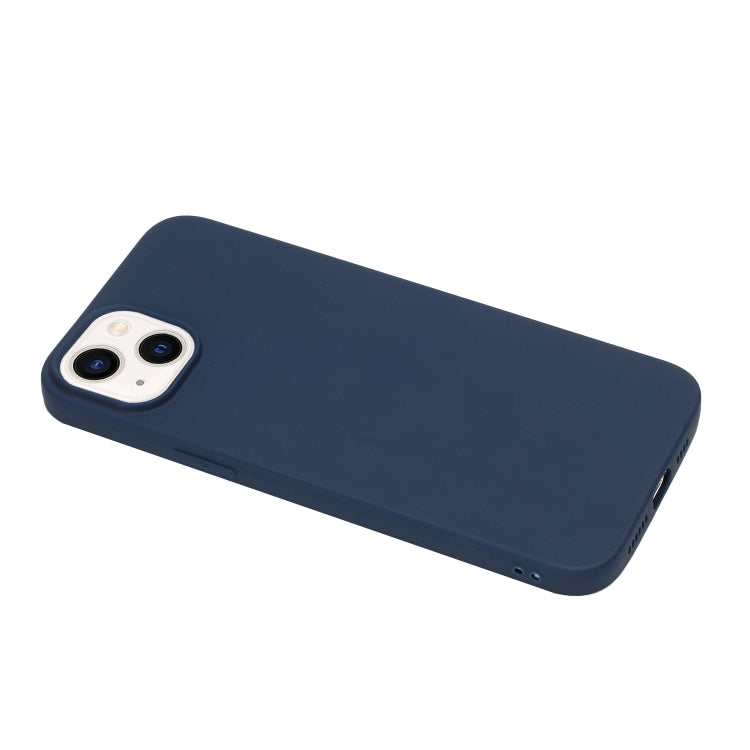 For iPhone 14 Plus Solid Color Frosted Silicone Phone Case(Navy Blue) - iPhone 14 Plus Cases by PMC TechLife | Online Shopping South Africa | PMC TechLife