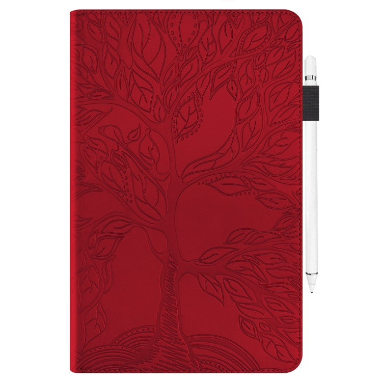 For 8 inch Life Tree Pattern Flip Universal Leather Tablet Case(Red) - 8 inch by PMC TechLife | Online Shopping South Africa | PMC TechLife | Buy Now Pay Later Mobicred