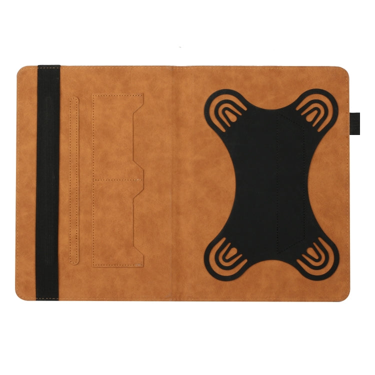 For 10 inch Life Tree Pattern Flip Universal Leather Tablet Case(Brown) - 10 - 11 inch by PMC TechLife | Online Shopping South Africa | PMC TechLife | Buy Now Pay Later Mobicred