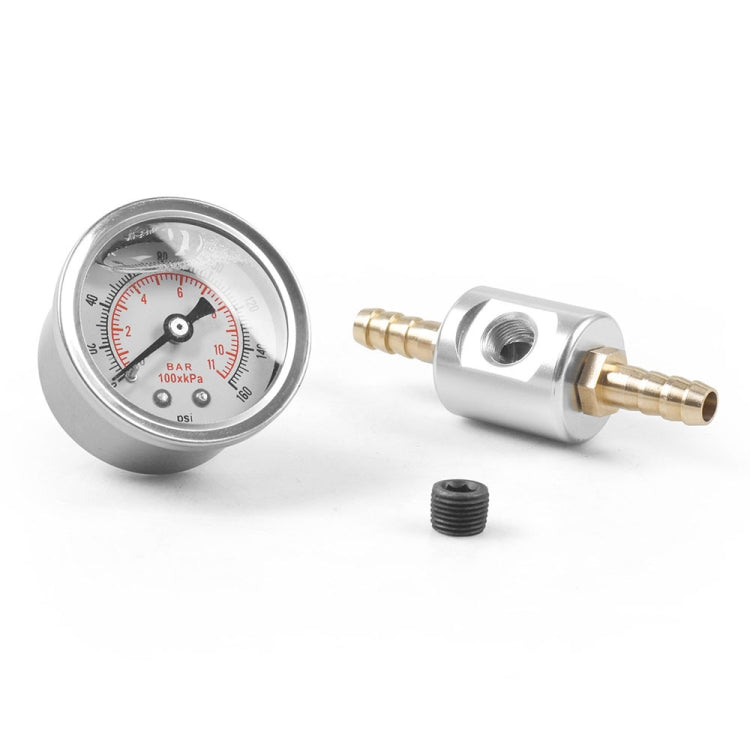 Universal Car 1/8 NPT 0-160 psi Fuel Pressure Gauge with Adaptor - Car Modification by PMC TechLife | Online Shopping South Africa | PMC TechLife