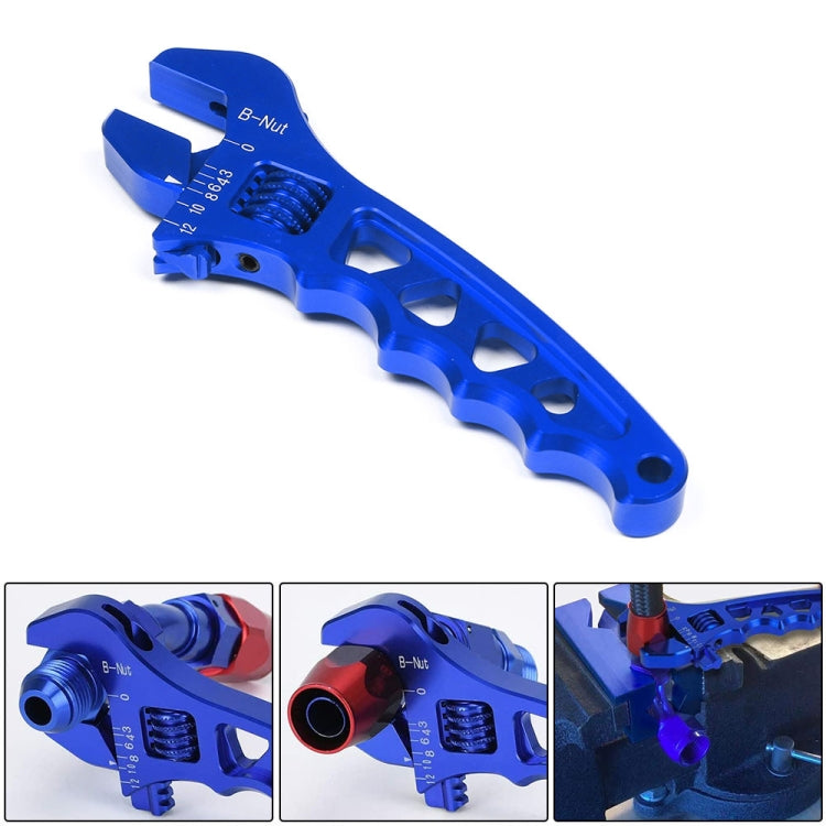 Car AN3-AN12 Adjustable Aluminum Wrench Hose Fitting Tool(Blue) - Sheet Metal Tools by PMC TechLife | Online Shopping South Africa | PMC TechLife | Buy Now Pay Later Mobicred