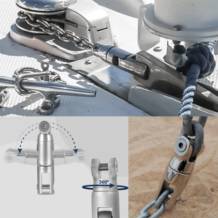 Three Stage 6-8mm 316 Stainless Steel Marine Anchor Rotary Joint - Marine Accessories & Parts by PMC TechLife | Online Shopping South Africa | PMC TechLife | Buy Now Pay Later Mobicred