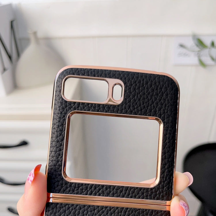 For Motorola Moto Razr 2022 Star Series Nano Electroplating PU Phone Case(Elephant Grey) - Motorola Cases by PMC TechLife | Online Shopping South Africa | PMC TechLife | Buy Now Pay Later Mobicred