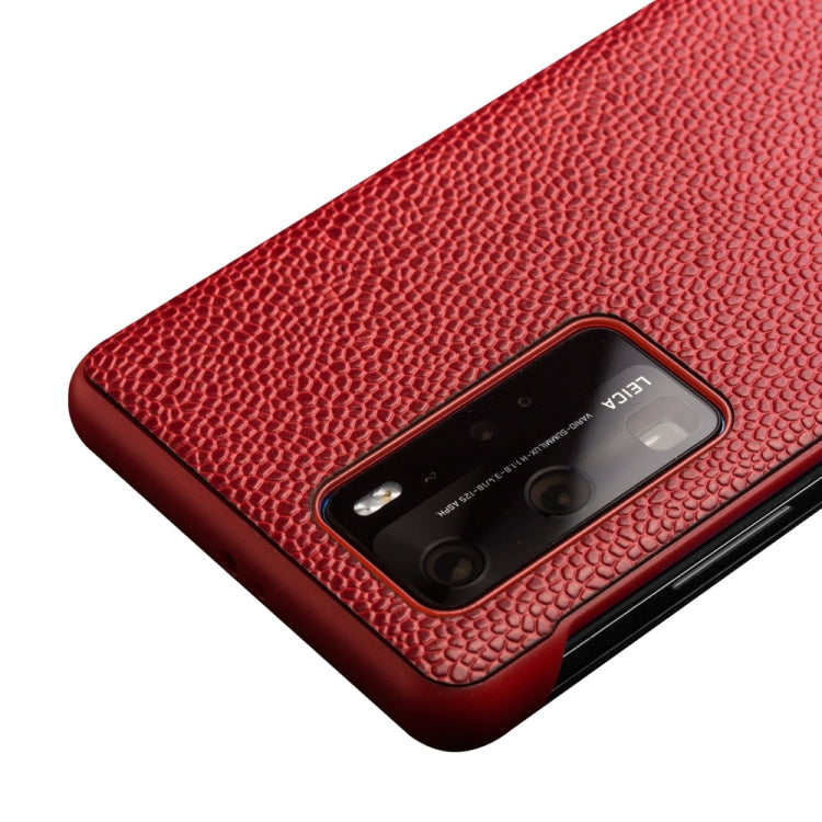 For Huawei P40 Pro QIALINO XiangNai Texture Side Window View Leather Phone Case(Red) - free shipping - PMC TechLife - Order now!