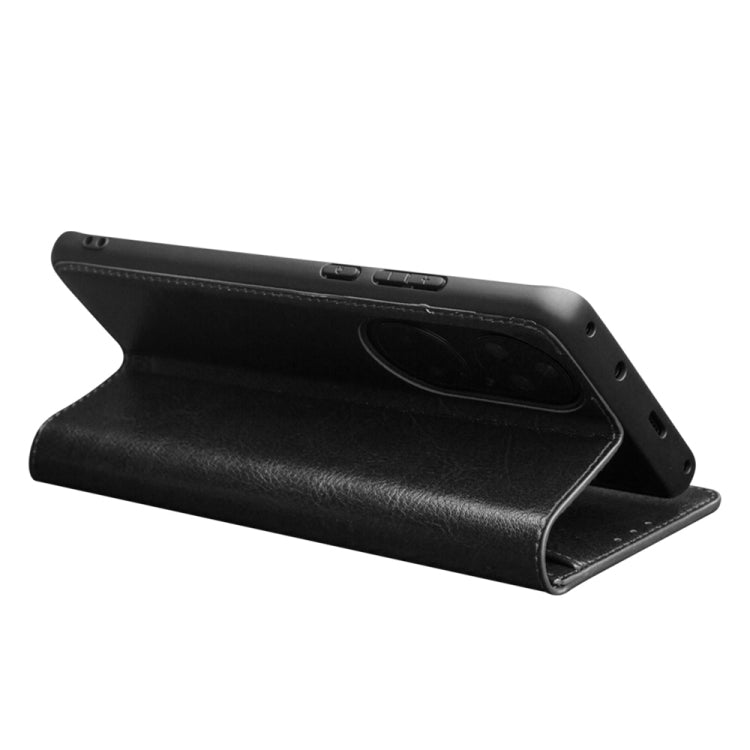 For Huawei P50 QIALINO Genuine Leather Phone Case(Black) - Huawei Cases by QIALINO | Online Shopping South Africa | PMC TechLife | Buy Now Pay Later Mobicred