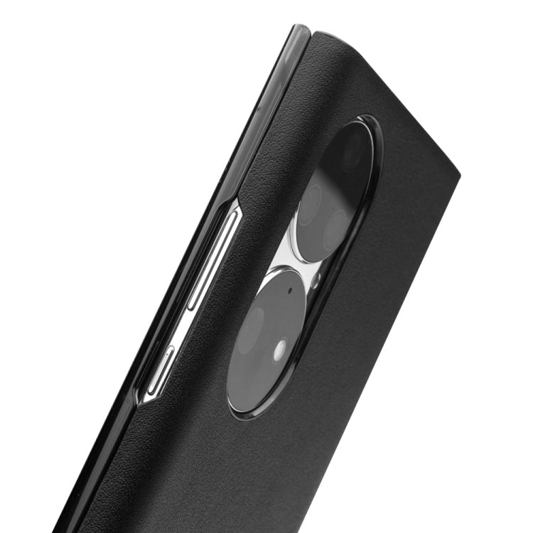 For Huawei P50 Pro QIALINO Magnetic Side Window View Genuine Leather Smart Phone Case(Black) - free shipping - PMC TechLife - Order now!
