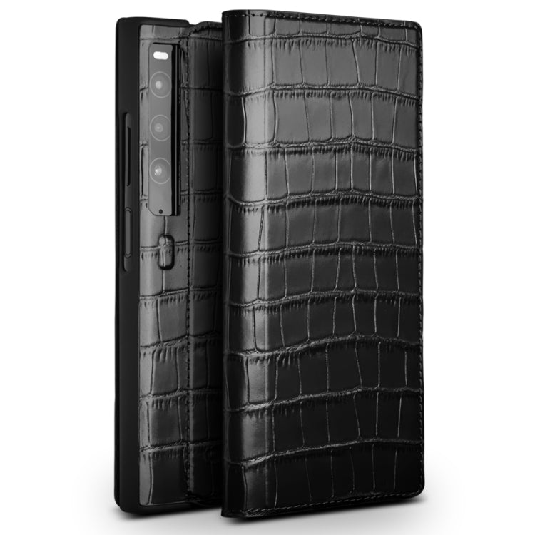 For Huawei Mate XS 2 QIALINO Crocodile Pattern Genuine Leather Phone Case(Black) - free shipping - PMC TechLife - Order now!
