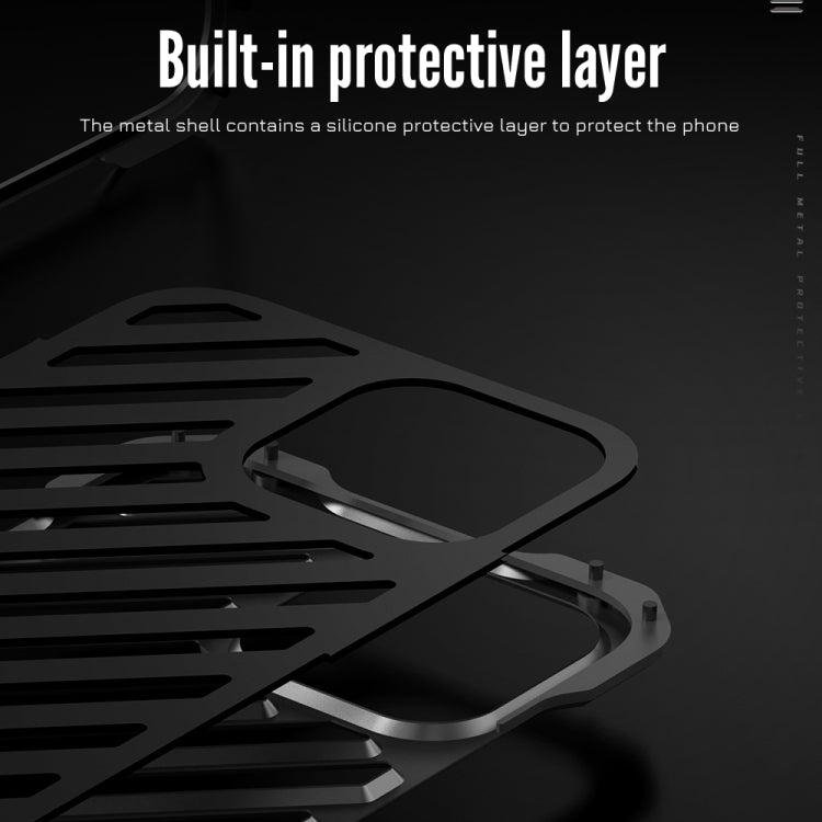 For iPhone 14 Plus R-JUST Breathable Armor Phone Case(Silver Grey) - iPhone 14 Plus Cases by R-JUST | Online Shopping South Africa | PMC TechLife | Buy Now Pay Later Mobicred