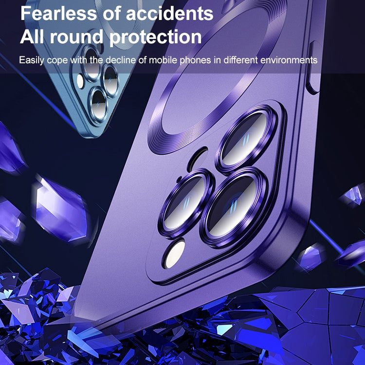 For iPhone 12 Pro Max Liquid Lens Protector Magsafe Phone Case(Dark Purple) - free shipping - PMC TechLife - Order now!