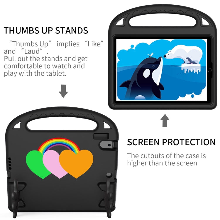 For Lenovo Tab M10 HD TB-X505F/N 10.1 inch Love Small Palm Holder EVA Tablet Case(Black) - Lenovo by PMC TechLife | Online Shopping South Africa | PMC TechLife | Buy Now Pay Later Mobicred