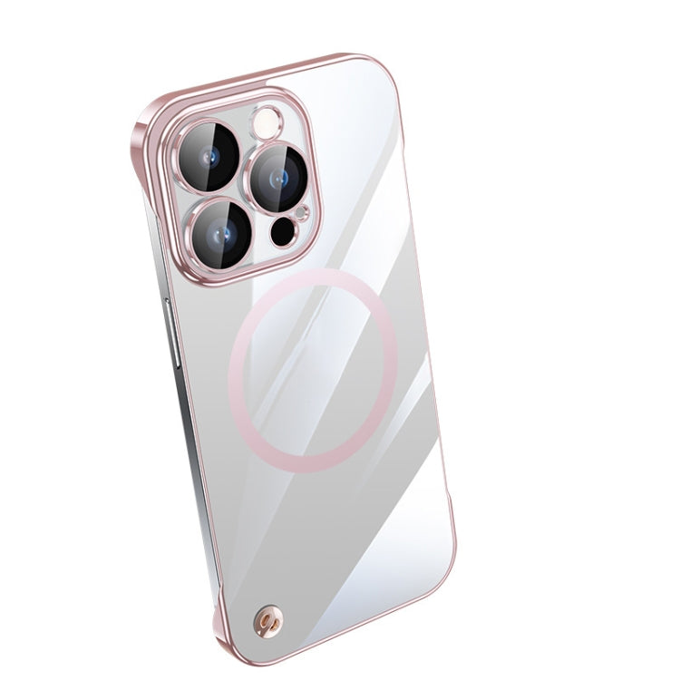 For iPhone 13 Pro Max Electroplating Frameless Magsafe Magnetic PC Phone Case(Pink) - free shipping - PMC Jewellery - Order now!