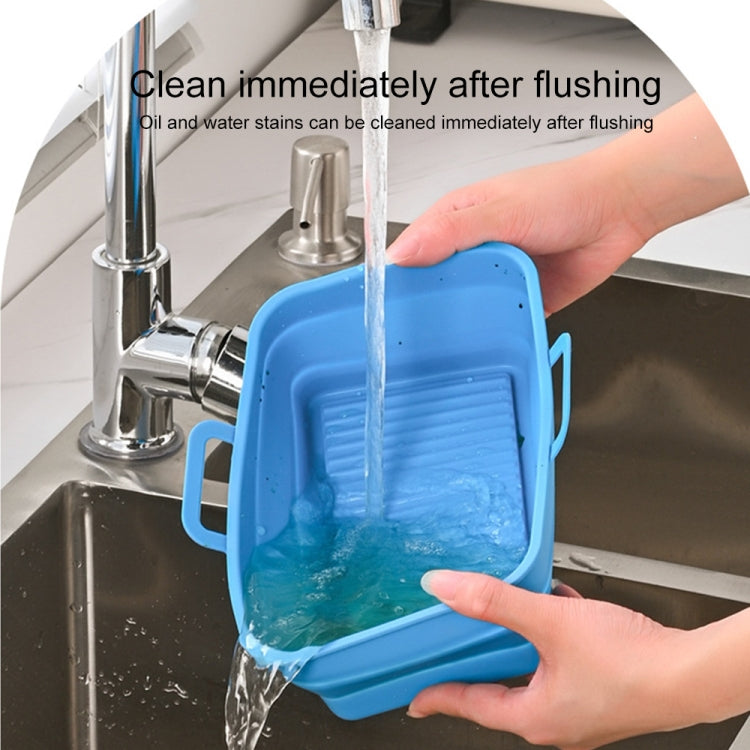 Rectangular Double Pull Basket Foldable Silicone Air Fryer Baking Pan(Grey) - Baking mat & Bakewares by PMC TechLife | Online Shopping South Africa | PMC TechLife