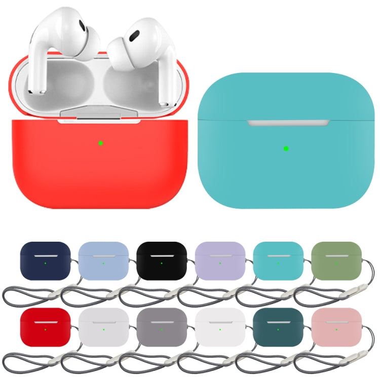For AirPods Pro 2 Earphone Silicone Protective Case(Light Purple) - For AirPods Pro 2 by PMC Jewellery | Online Shopping South Africa | PMC Jewellery | Buy Now Pay Later Mobicred